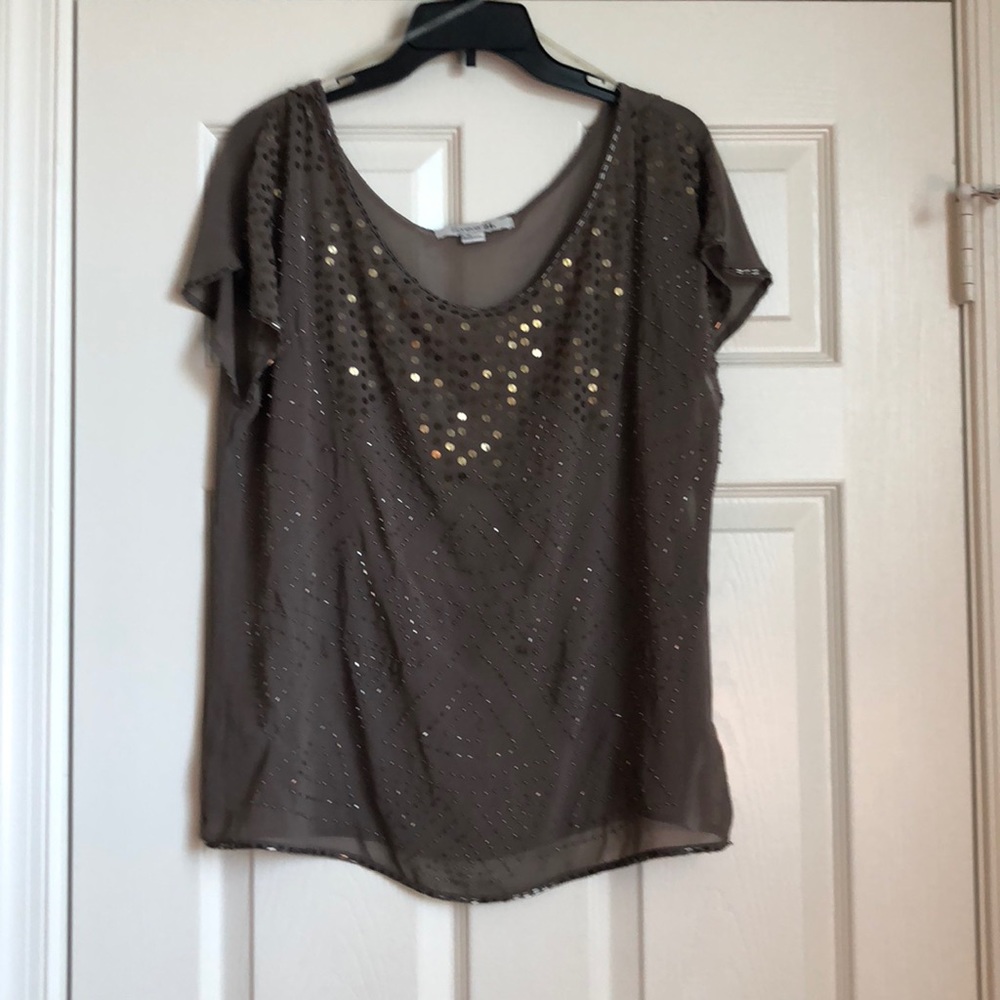 Beautiful green sequence shirt!